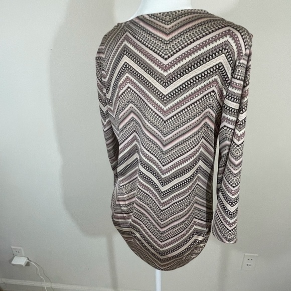 Travelers by Chico’s sz sz 1 top knit zigzag print - Picture 8 of 12
